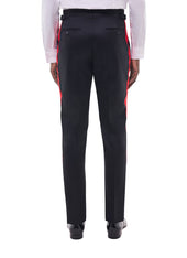 Wool Fitted Tuxedo Trousers