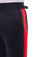 Wool Fitted Tuxedo Trousers
