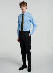 Charcoal grey end on end wool trousers