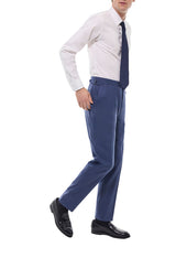 Fitted Wool Flannel Suit Pants