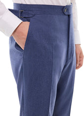 Fitted Wool Flannel Suit Pants