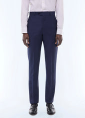 Fitted wool canvas suit pants