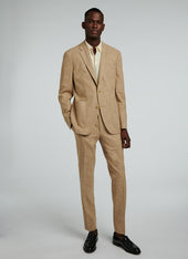 Sanded Wool Silk And Cotton Trousers