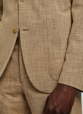 Sanded Wool Silk And Cotton Trousers