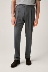 Italian Hopsack Trouser - Grey