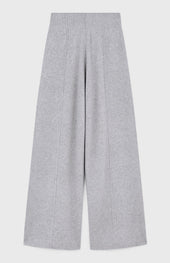 Cashmere Blend Trousers In Grey Melange