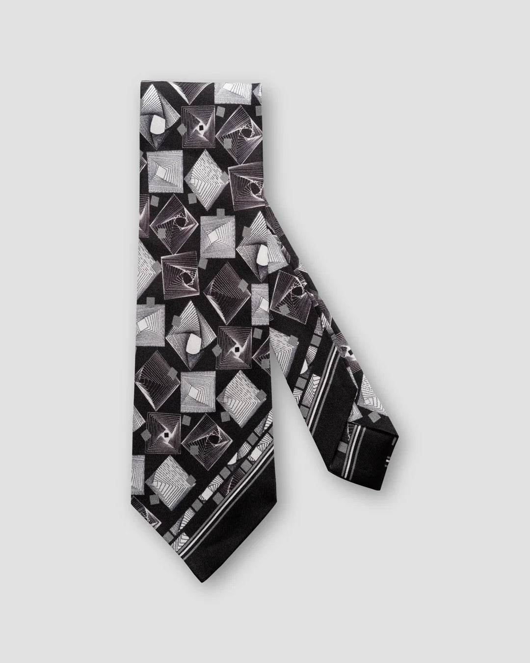 Retro Future Print Silk Tie