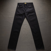 True Straight 14oz Onyx Double Black Selvage Denim