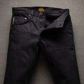 Slim Straight 14oz Onyx Double Black Selvage Denim