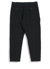 TRYGVE | Wide Cut Cropped Trousers | Black