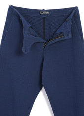 TRYGVE | Wide Cut Cropped Trousers | Blue
