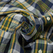 Madras Overshirt In Green And Yellow Cotton