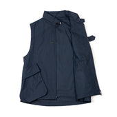Messenger Vest In Blue Cotton And Polyester Gabardine