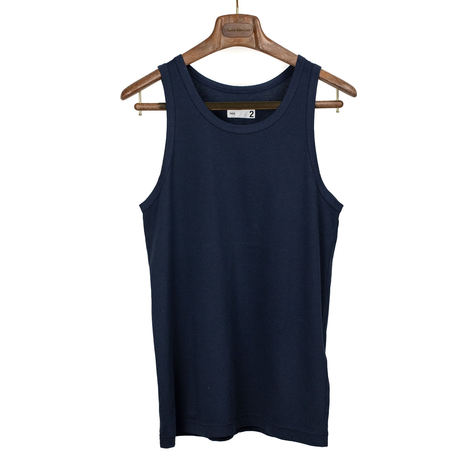 U Neck Tank Top In High Gauge Cotton Jersey