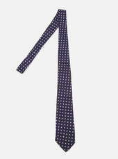 Navy Dot Print Tie