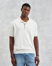 Turin Slub Knitted Cotton Linen Polo