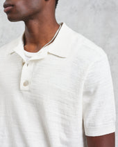 Turin Slub Knitted Cotton Linen Polo