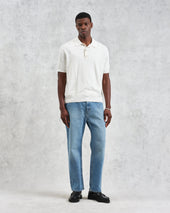 Turin Slub Knitted Cotton Linen Polo