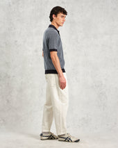 Turin Ladder Stripe Knitted Cotton Polo