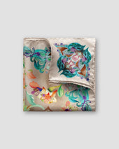 Turquoise flowers pocket square