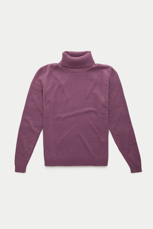 Crown Cashmere Knitted Long Sleeve Turtleneck Rudbeckia