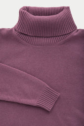 Crown Cashmere Knitted Long Sleeve Turtleneck Rudbeckia