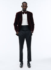 Velvet Double Breasted Tuxedo Jacket