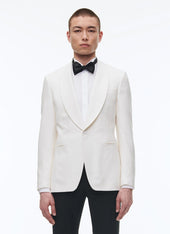 Fitted wool tuxedo jacket