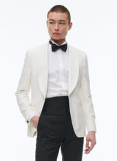Fitted wool tuxedo jacket