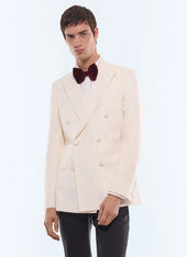 Wool double-breasted tuxedo jacket