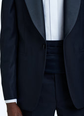 Wool Tuxedo Jacket With A Micro Pattern