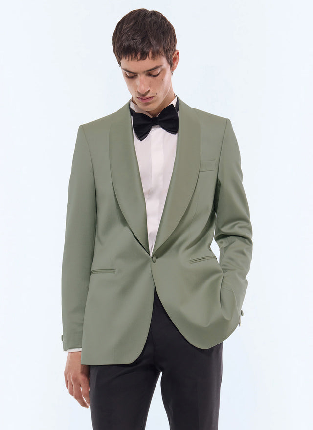 Fitted Virgin Wool Tuxedo Jacket