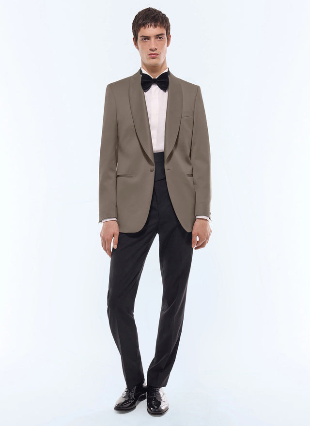 Fitted wool tuxedo