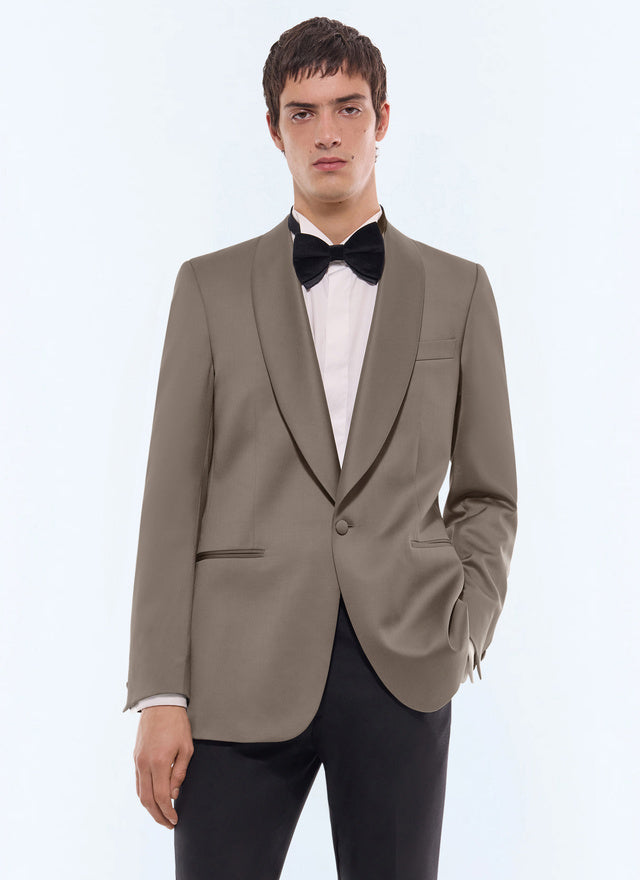Wool Shawl Collar Tuxedo Jacket