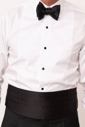 Tuxedo Piqu Bib Front Shirt Made In Italy