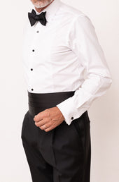 Tuxedo Piqu Bib Front Shirt Made In Italy