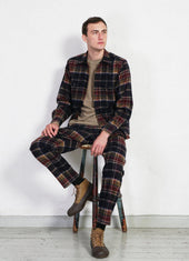 TYGE | Wide Cut Cropped Trousers | Multi Colour Check