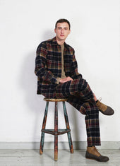 TYGE | Wide Cut Cropped Trousers | Multi Colour Check