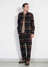 TYGE | Wide Cut Cropped Trousers | Multi Colour Check