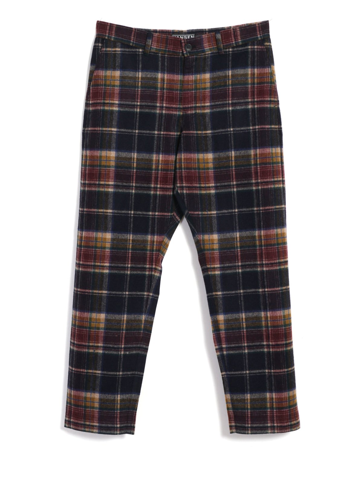 TYGE | Wide Cut Cropped Trousers | Multi Colour Check
