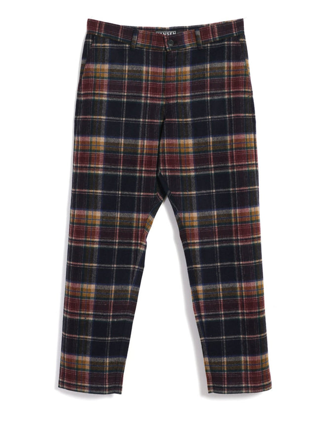 TYGE | Wide Cut Cropped Trousers | Multi Colour Check