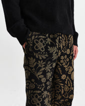 Tyne And Khaki Chenille Jacquard Trousers