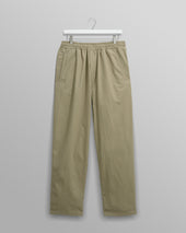 Tyne - Light Khaki Cotton-Linen Ripstop Trousers