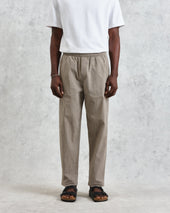 Tyne Natural Chalk Stripe Trousers