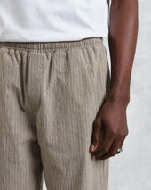 Tyne Natural Chalk Stripe Trousers
