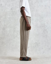 Tyne Natural Chalk Stripe Trousers