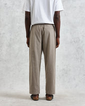 Tyne Natural Chalk Stripe Trousers