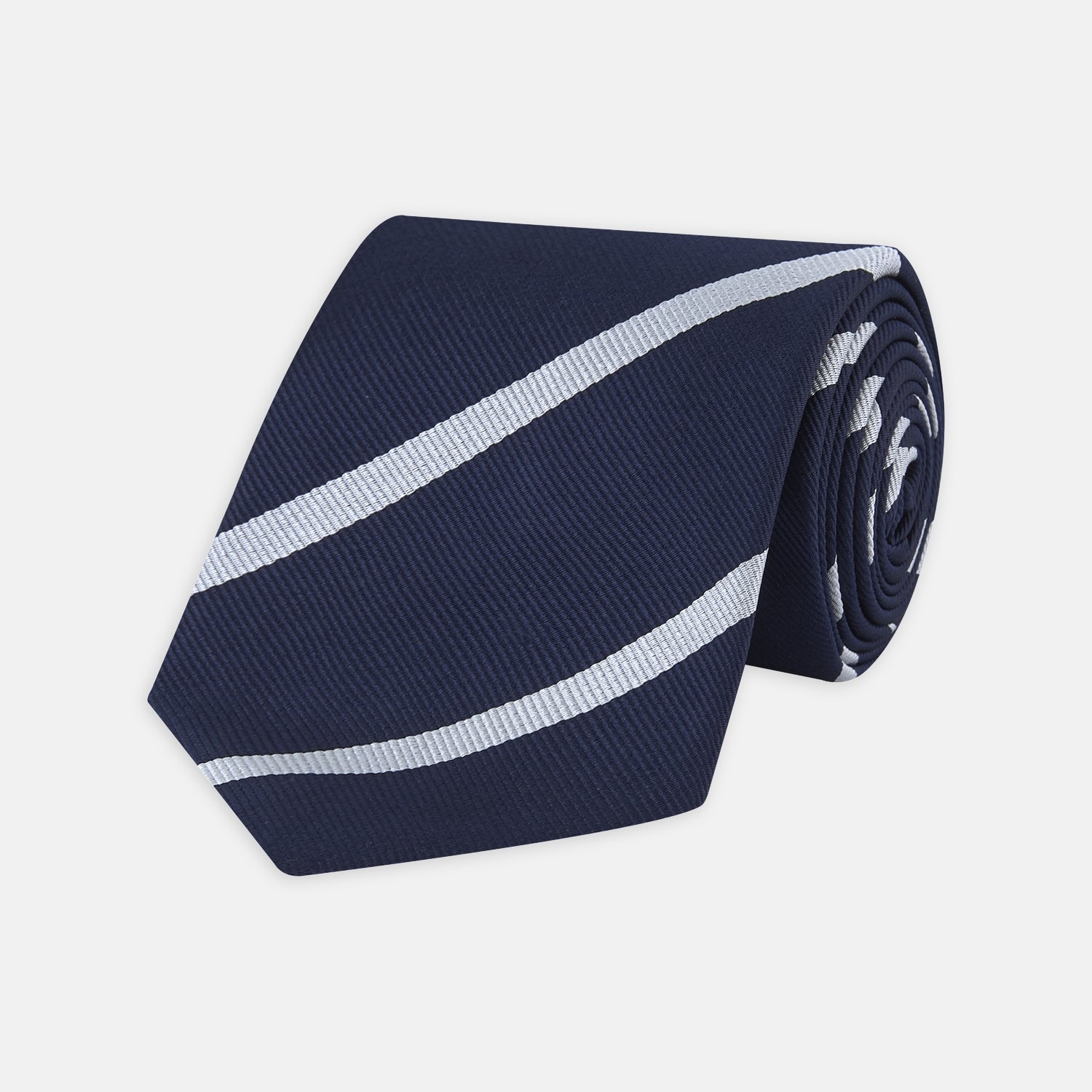 Slim And White Blazer Stripe Repp Silk Tie