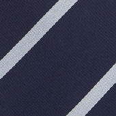 Slim And White Blazer Stripe Repp Silk Tie