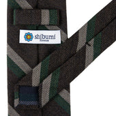 Japanese Striped Wool Bespoke Tie